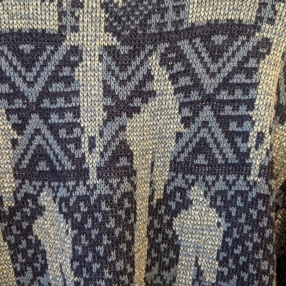 𝅺vintage oversized blue knit sweater small - Picture 3 of 8